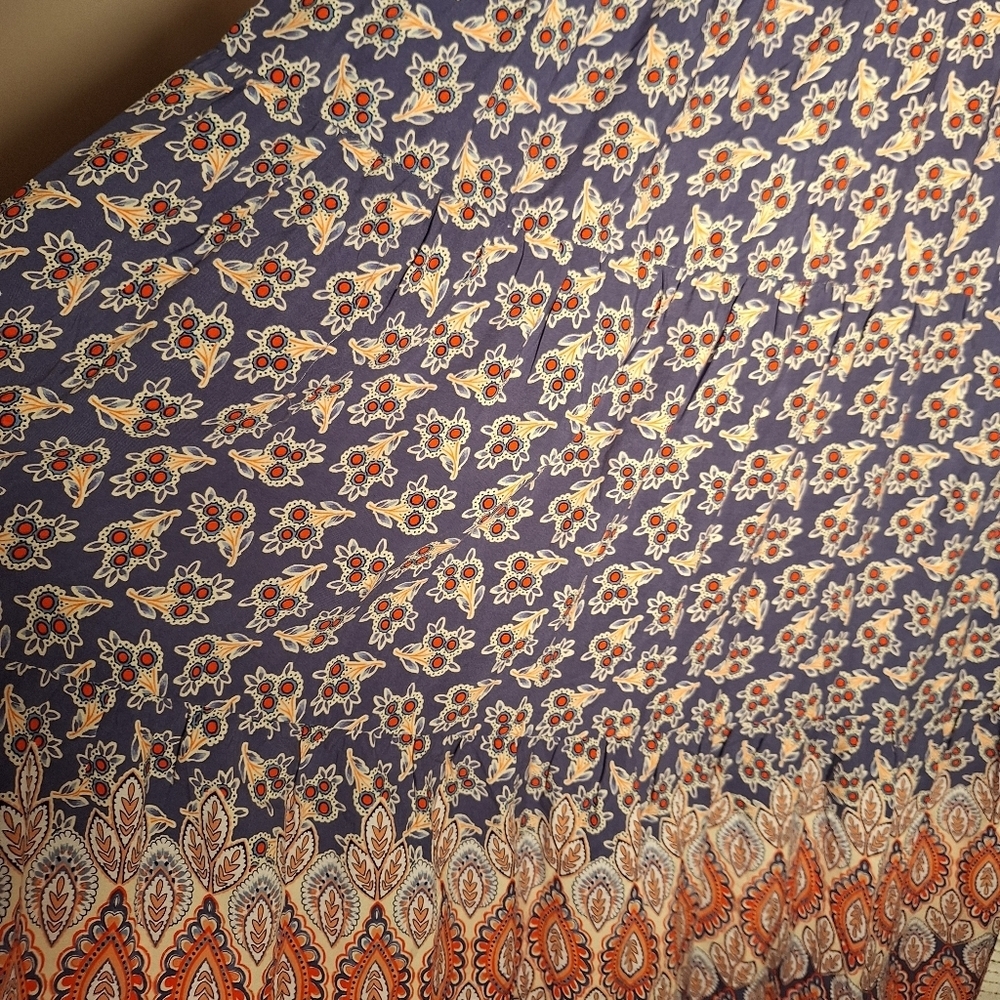 Beachlunchlounge Floral Paisley Maxi Dress Ladies Medium Lightweight Hippie Boho - Picture 7 of 8